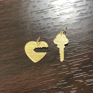 💍2 for $10💍 14K Gold Heart & Key Charms